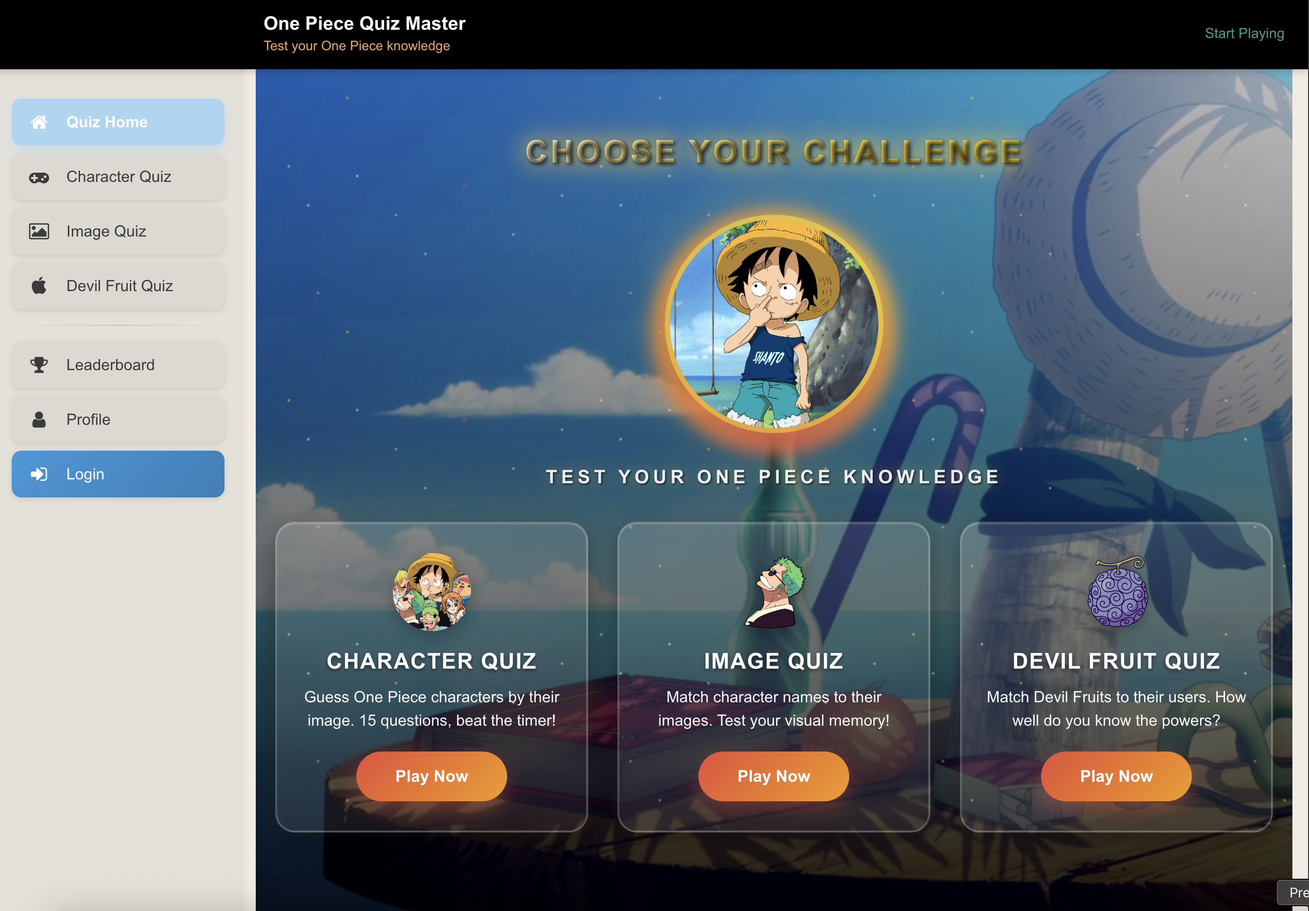 One Piece Quiz preview